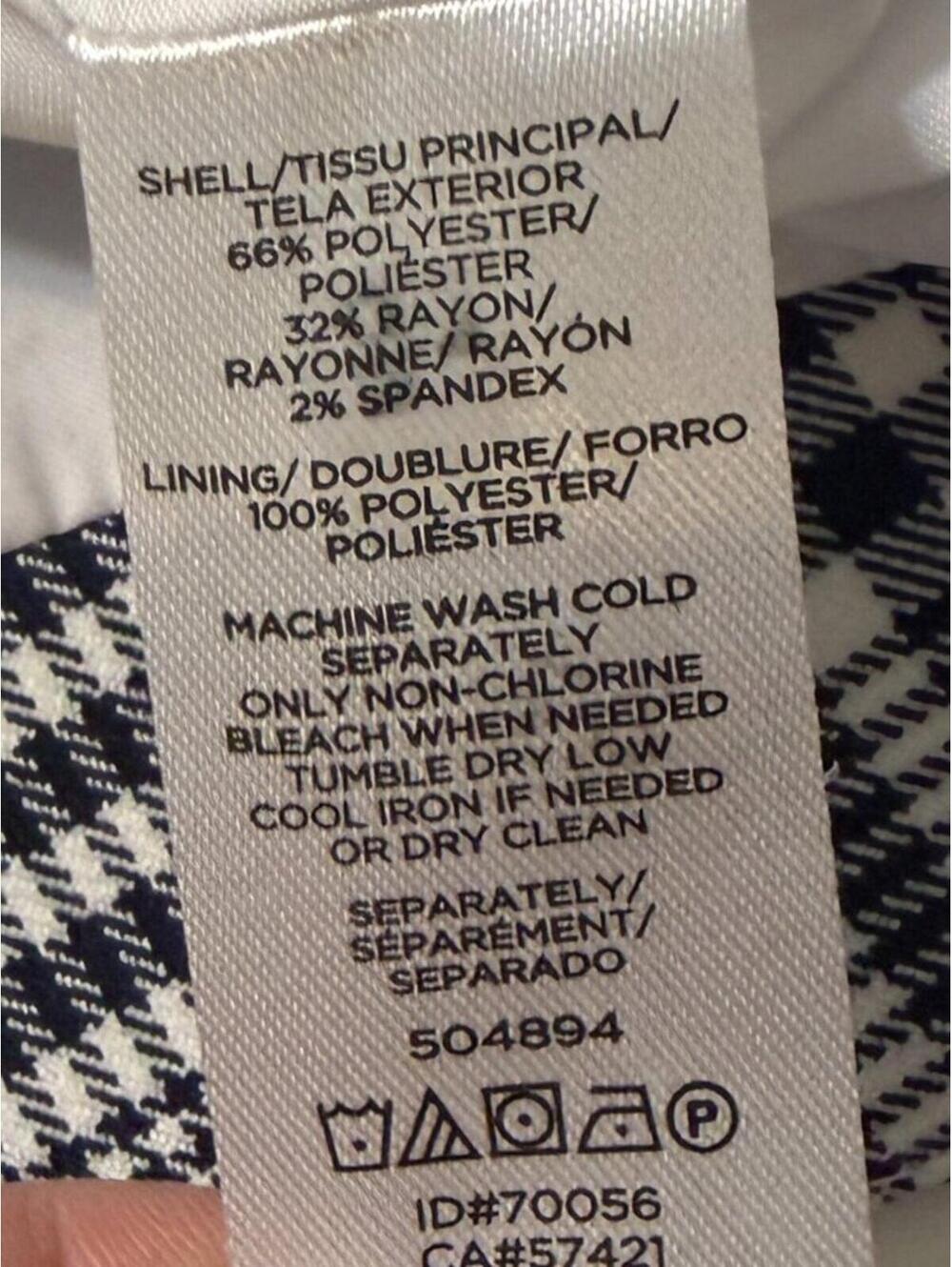 Loft Outlet Black & White Plaid Mini Skirt Size 8 - Picture 5 of 8